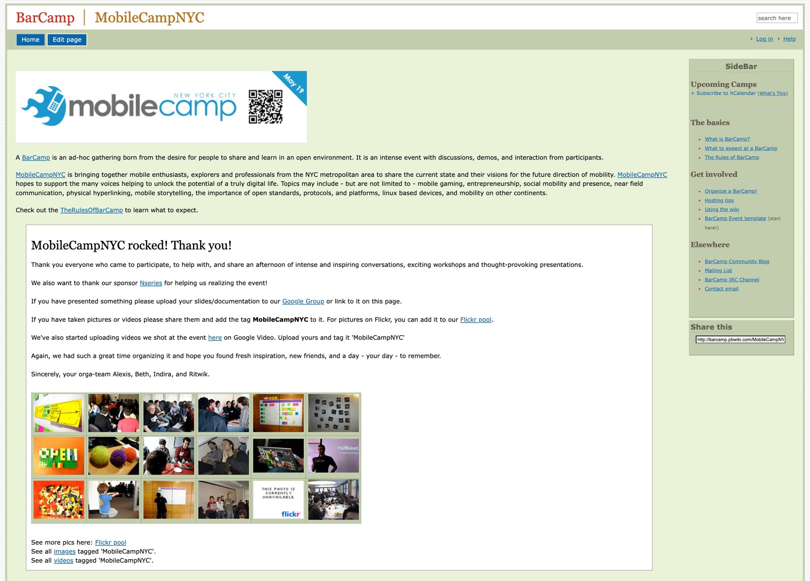 https://web.archive.org/web/20071012101507/http://barcamp.org/MobileCampNYC