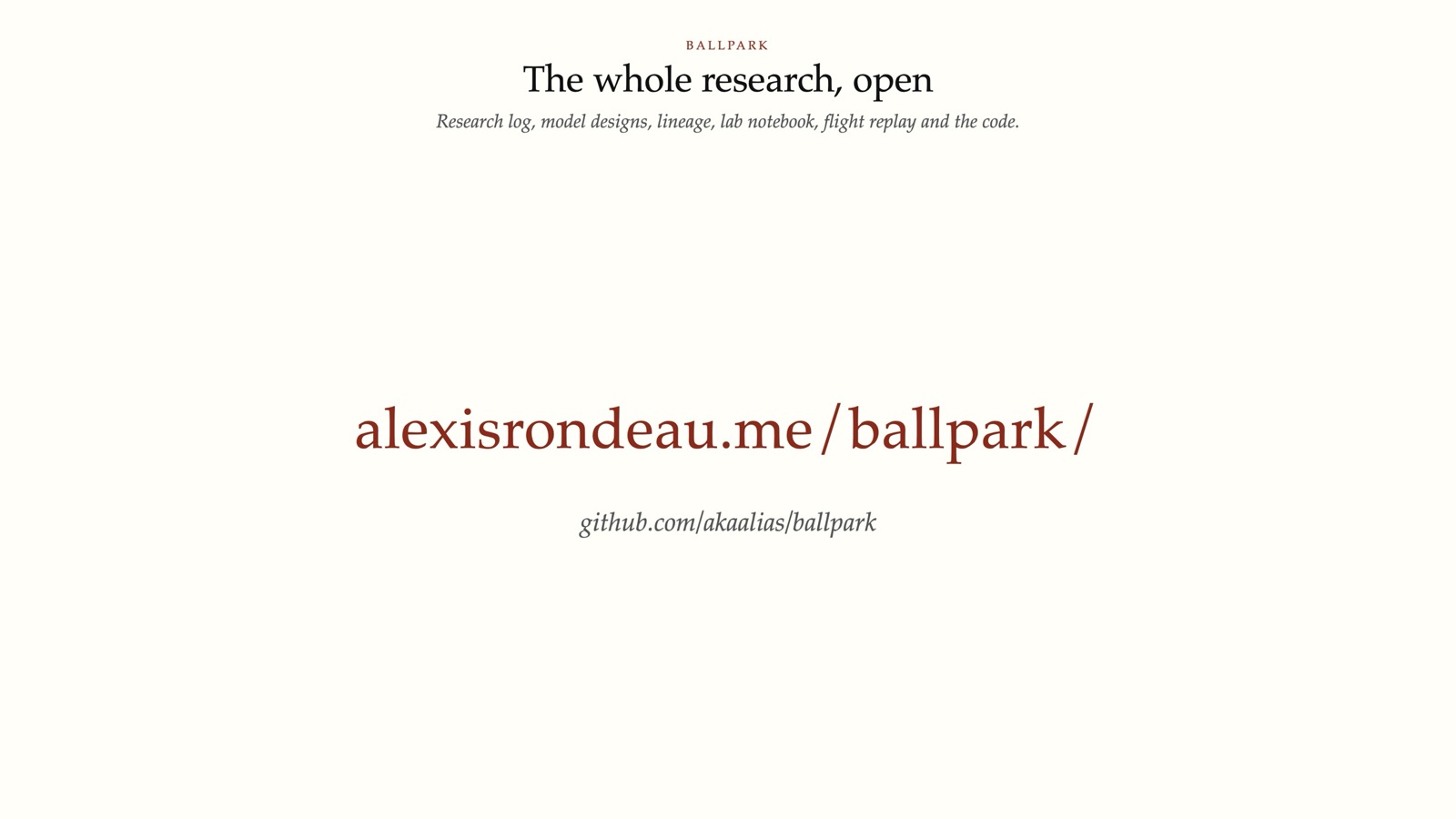 The whole research, open