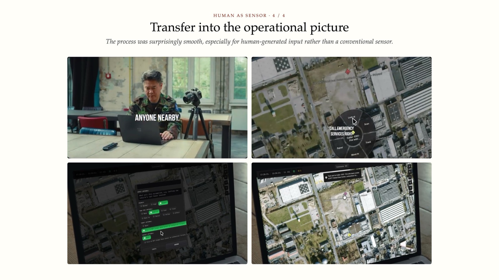 Transfer into the operational picture